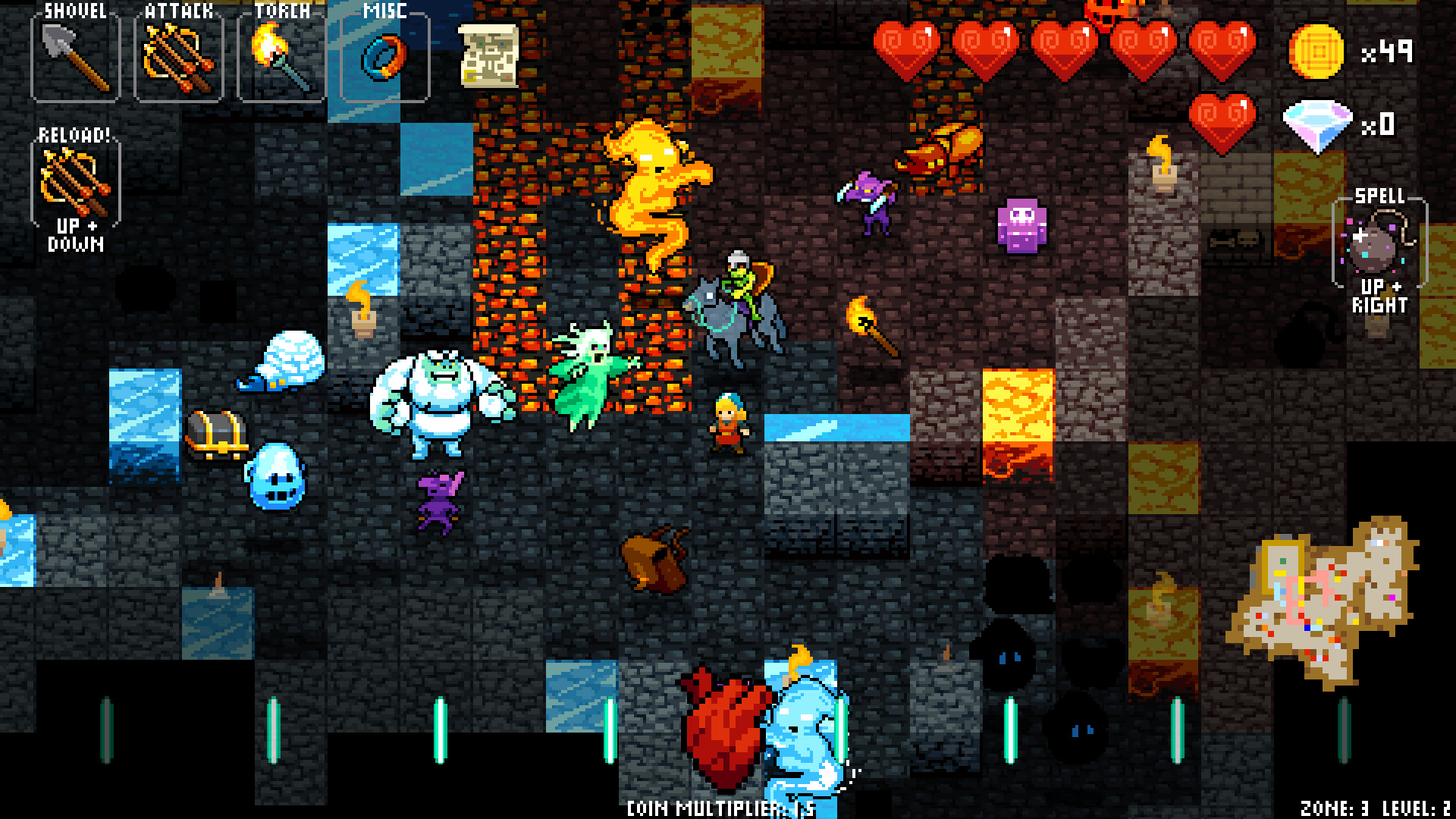 screenshot from crypt of the necrodancer